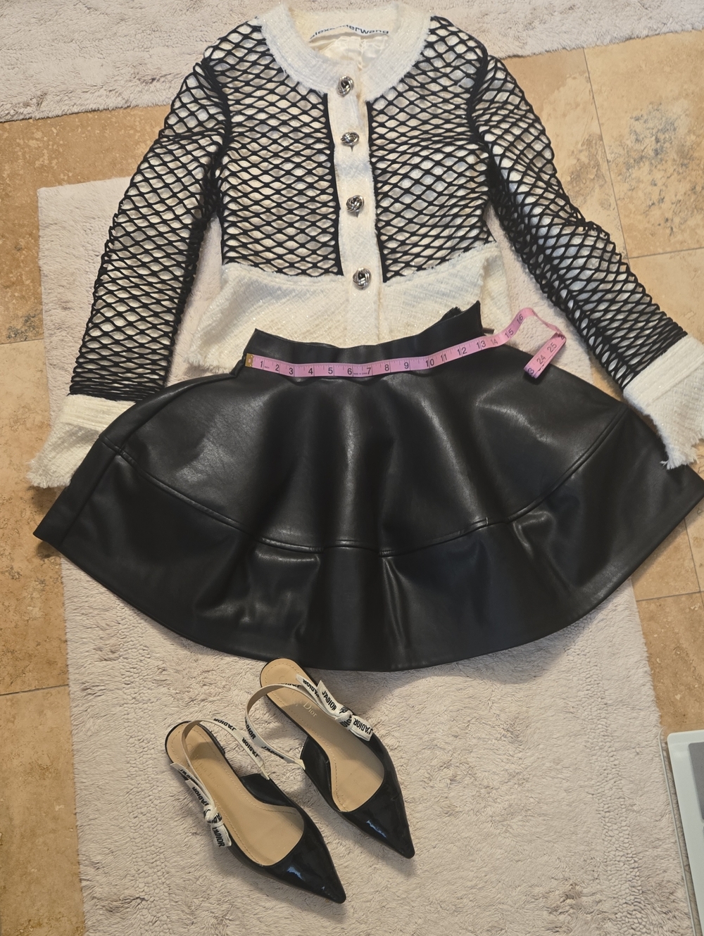 Maje Faux Leather Lush Skirt Size XS